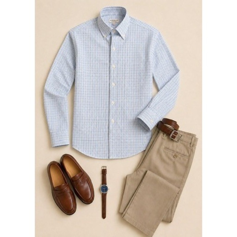 Peter Millar Summer Comfort Men's Performance Button Down Shirt Size Medium